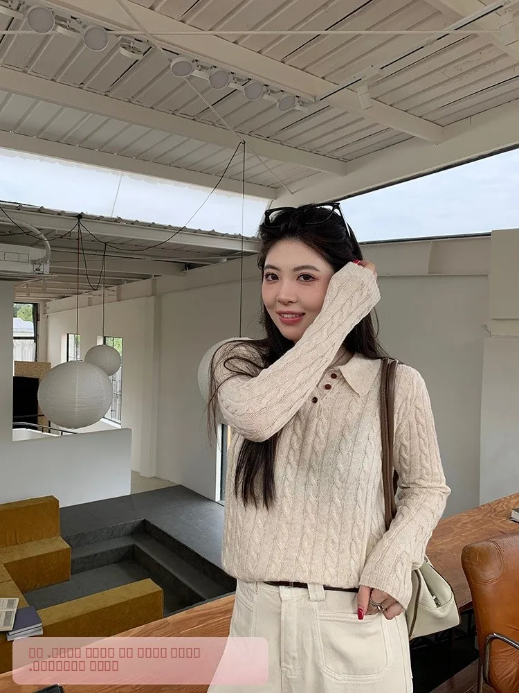 Xiao en Meimei 35 Wool College Sle Retro Ne Twist Sweater Women's Versatile Spring Autumn Knitted Top
Xiao en Meimei 35 Wool College Sle Retro Ne Twist Sweater Women's Versatile Spring Autumn Knitted Top