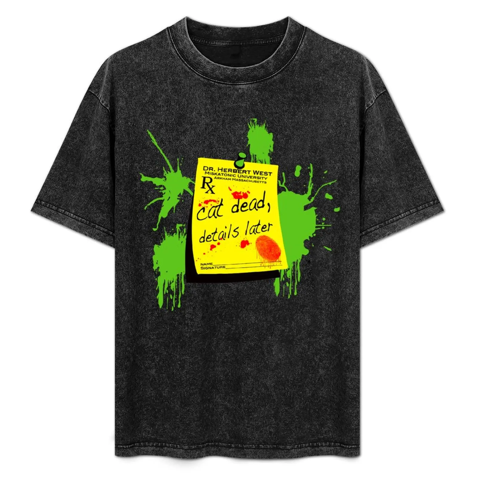 ReAnimator Cat Dead, Details Later T-Shirt t shirts for man cotton funny t shirt man luxury T-Shirt 
ReAnimator Cat Dead, Details Later T-Shirt t shirts for man cotton funny t shirt man luxury T-Shirt