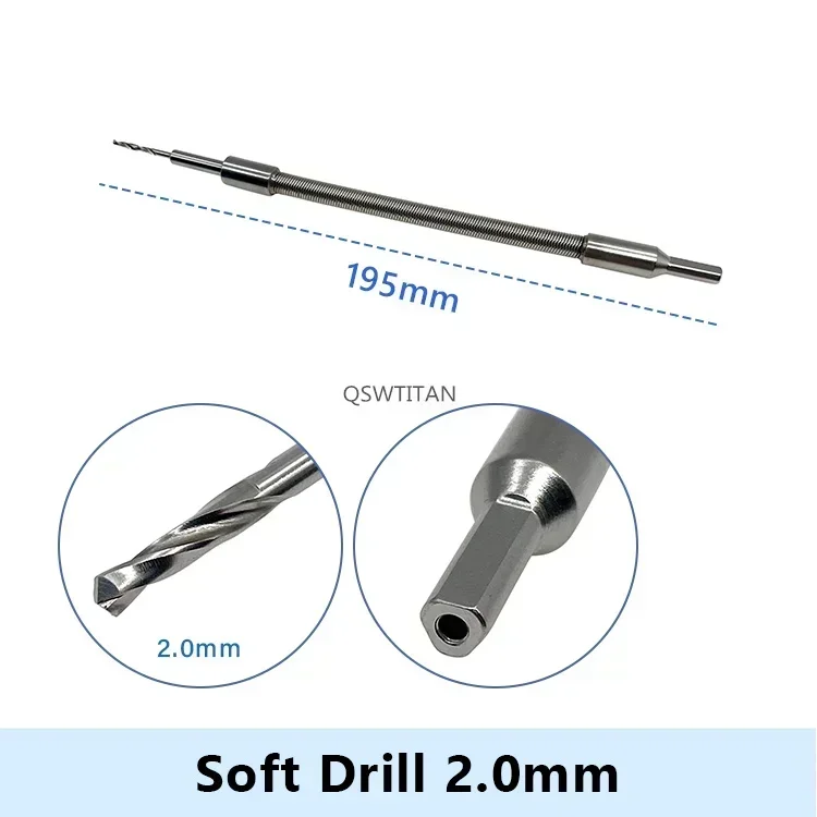 QSWTITAN Stainless steel Flexible Drill Bit Soft Drill 2.0 2.5 3.2mm Orthopedics Instruments 1pc Pet Surgical Instruments
QSWTITAN Stainless steel Flexible Drill Bit Soft Drill 2.0 2.5 3.2mm Orthopedics Instruments 1pc Pet Surgical Instruments