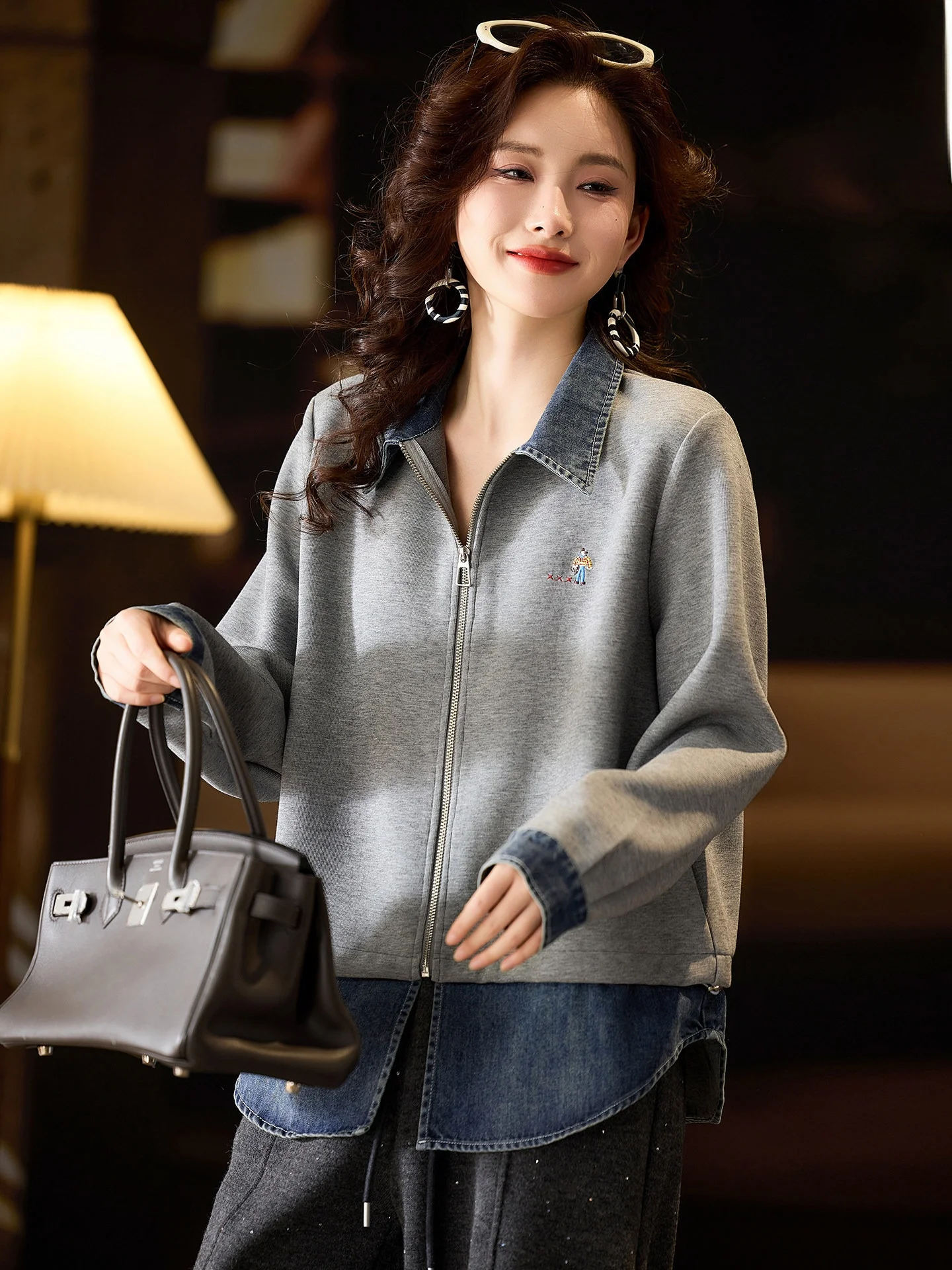 Sli n Denim Jaet Fake Two-Piece Outerwear Women Spring 2026 New plus Size Loose Fit Street Sle Long Sve
Sli n Denim Jaet Fake Two-Piece Outerwear Women Spring 2026 New plus Size Loose Fit Street Sle Long Sve