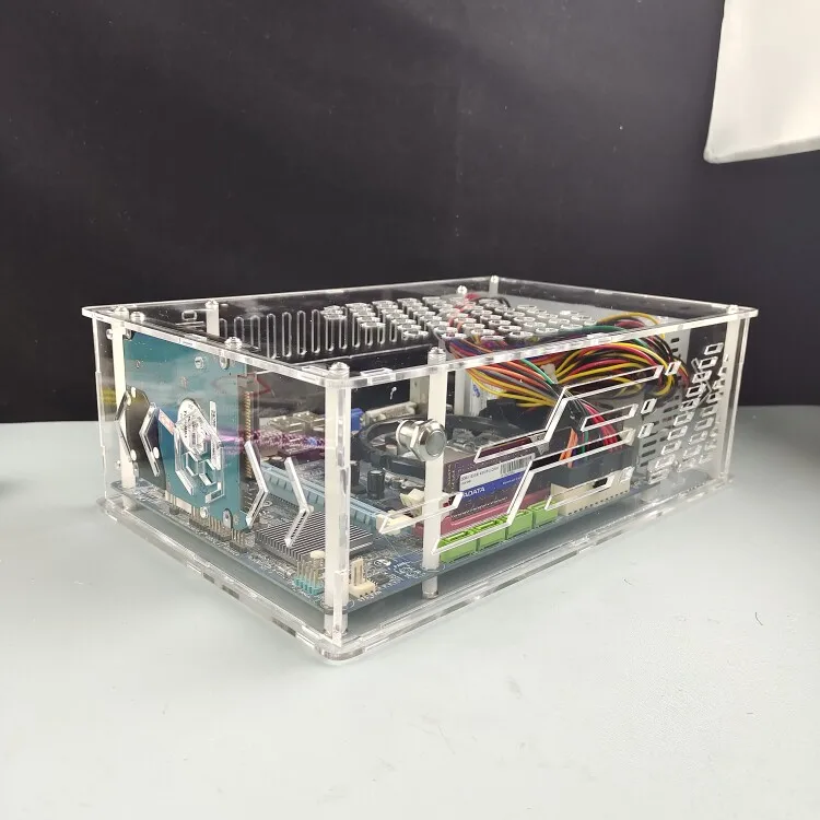 M-ATX compact acrylic chassis, small main board, small power chassis 23.5 * 18cm
M-ATX compact acrylic chassis, small main board, small power chassis 23.5 * 18cm