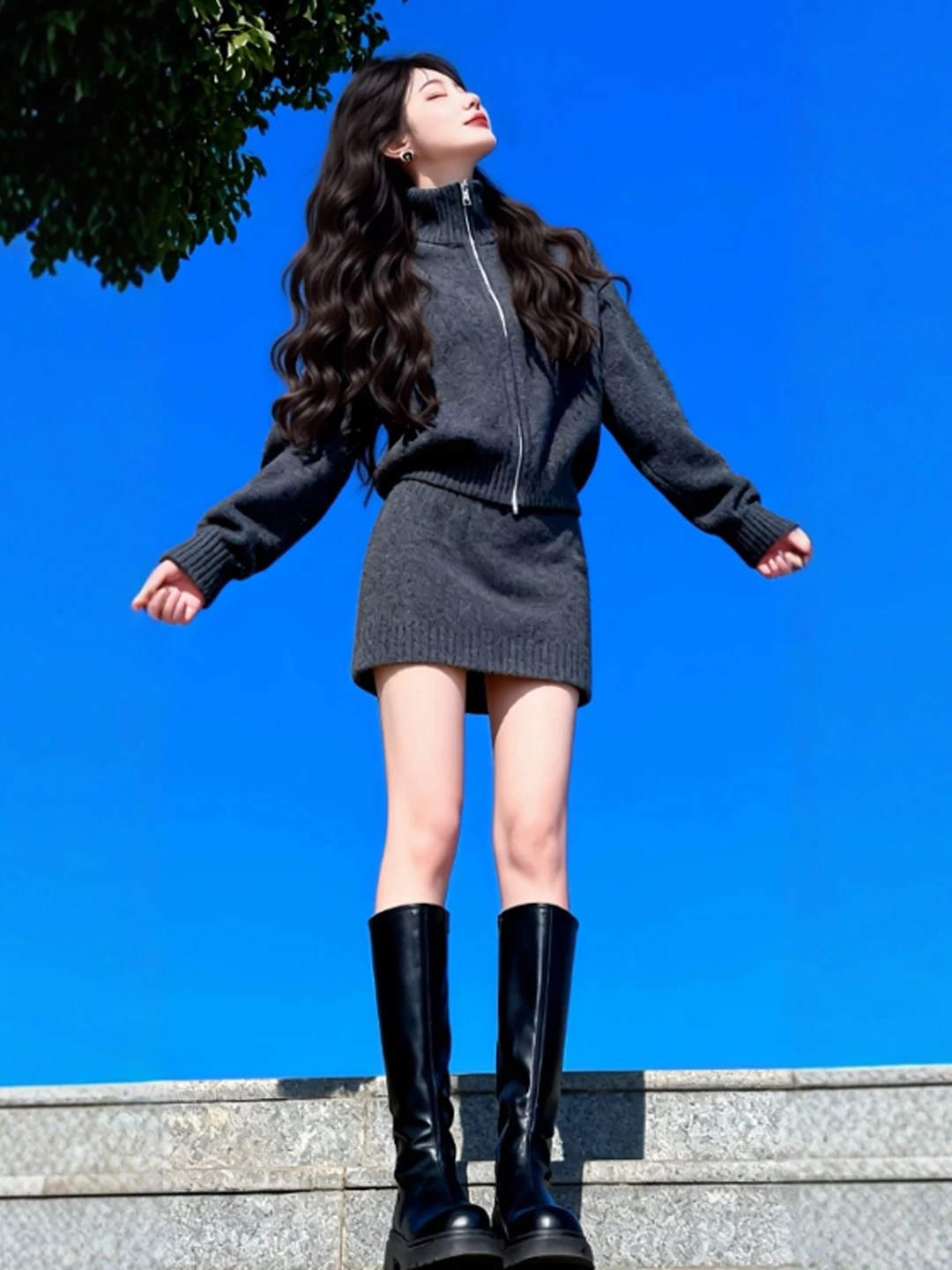 Korean Style Knitted Sweater And Skirt Two-Piece Set Fashionable Spring Collection Comfortable High-Waisted A-Line Skirt
Korean Style Knitted Sweater And Skirt Two-Piece Set Fashionable Spring Collection Comfortable High-Waisted A-Line Skirt