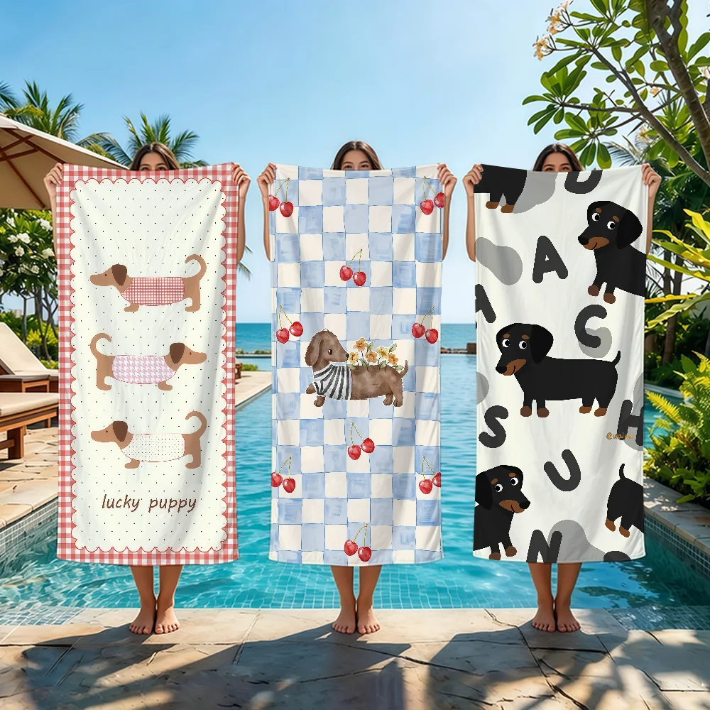 Cute Cartoon Dachshund Puppy Art dog Towel Beach Towel Oversized Quick Dry Towel Absorbent Soft Swim BeachTowels for Men Women
Cute Cartoon Dachshund Puppy Art dog Towel Beach Towel Oversized Quick Dry Towel Absorbent Soft Swim BeachTowels for Men Women