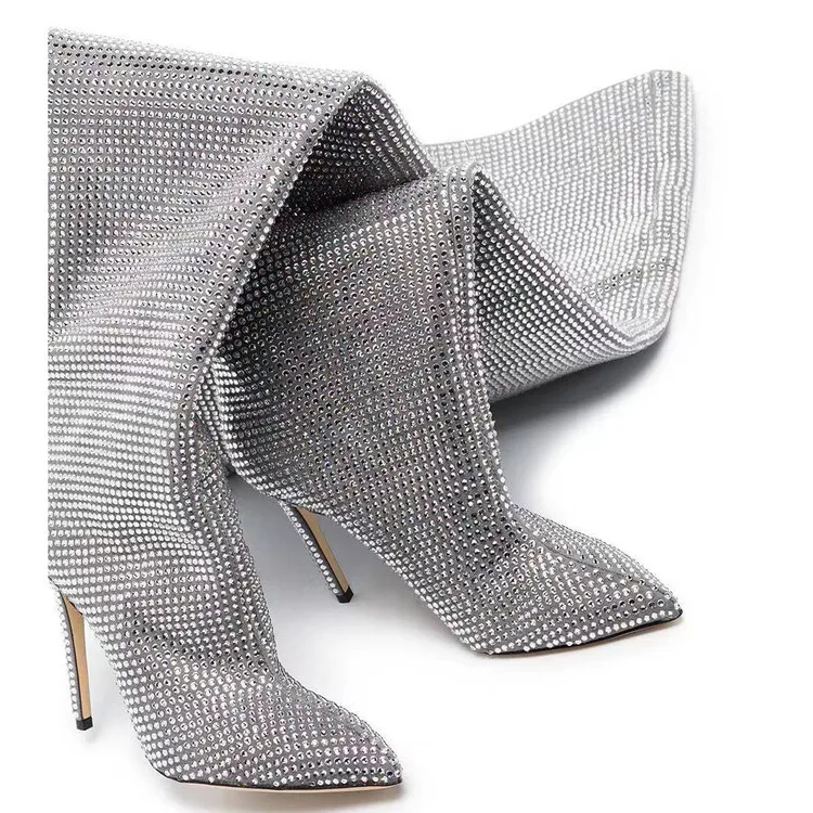 2026Women's New European and American Fashion Show Starry Sky High-heeled Rhinestone Pointed Nightclub Four Seasons Boots
2026Women's New European and American Fashion Show Starry Sky High-heeled Rhinestone Pointed Nightclub Four Seasons Boots
