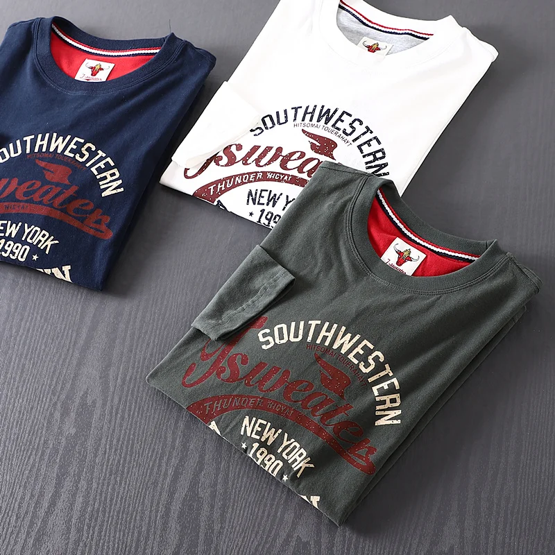 Мужская базовая футболка из чистого хлопка, тяжелая, с круглым вырезом, в американском ретро-стиле, осенняя новинка
Мужская базовая футболка из чистого хлопка, тяжелая, с круглым вырезом, в американском ретро-стиле, осенняя новинка