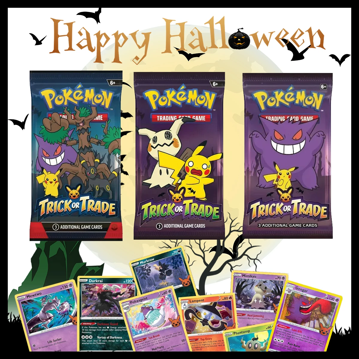 Новая коллекционная карта Pokemon на Хэллоуин, комплект торгового бустера Gengar Pokemon TCG, детская вечеринка, ограниченная карта с редким рейтингом
Новая коллекционная карта Pokemon на Хэллоуин, комплект торгового бустера Gengar Pokemon TCG, детская вечеринка, ограниченная карта с редким рейтингом