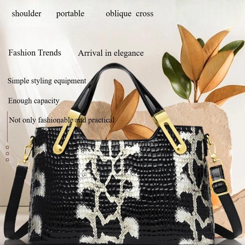 Retro crocodile pattern handbag large capacity women's bag mother bag new fashion one-shoulder crossbody bag
Retro crocodile pattern handbag large capacity women's bag mother bag new fashion one-shoulder crossbody bag