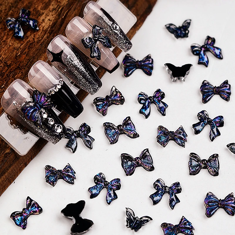 20PCS Black Glitter Bow Nail Charms Jewelry Dark Bowknot Elegant Evening Party Nail Art Decoration Accessories Designer Supplies
20PCS Black Glitter Bow Nail Charms Jewelry Dark Bowknot Elegant Evening Party Nail Art Decoration Accessories Designer Supplies