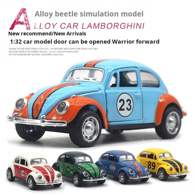 1: 32 Alloy Car Model Beetle Painted Racing Car Classical Car Model Rebound Door Opening Car Model For Children's Gifts
1: 32 Alloy Car Model Beetle Painted Racing Car Classical Car Model Rebound Door Opening Car Model For Children's Gifts