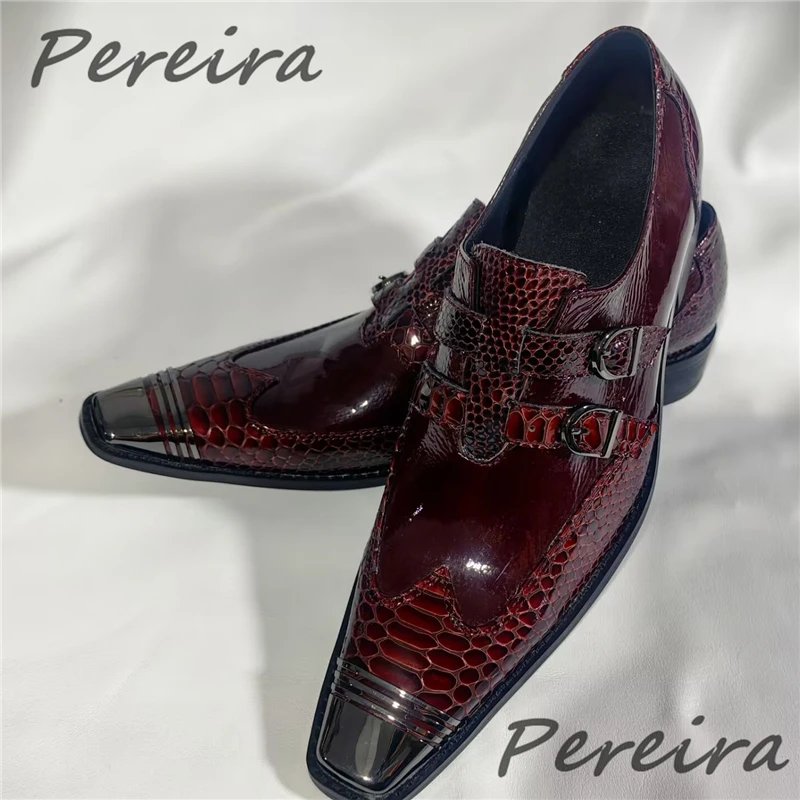 Iron Pointed Toe Double Buckle Formal Shoes for Men British Style Genuine Leather Handmade Loafers Trendy Party Wedding Shoes
Iron Pointed Toe Double Buckle Formal Shoes for Men British Style Genuine Leather Handmade Loafers Trendy Party Wedding Shoes