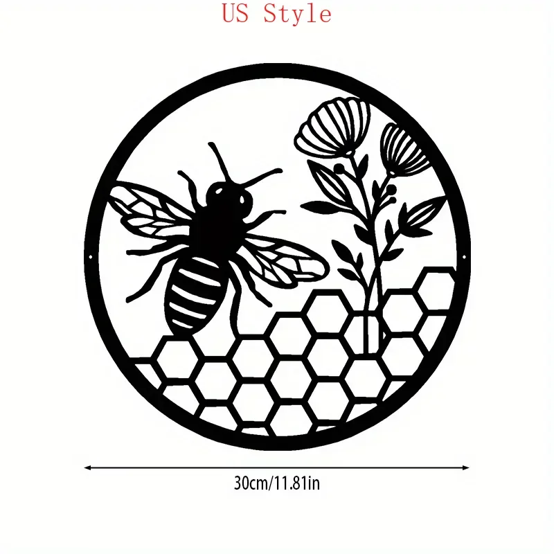 Metal Art Bee Shape Wall Hanging Decoration Ornament, Indoor Fashion Livingroom Home Decoration Restaurant Bar Office Decoration
Metal Art Bee Shape Wall Hanging Decoration Ornament, Indoor Fashion Livingroom Home Decoration Restaurant Bar Office Decoration