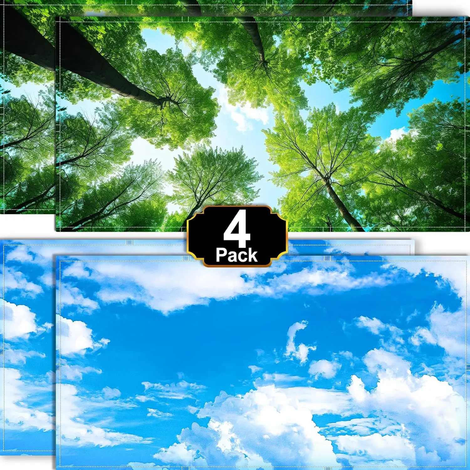4-Pack Fluorescent Magnetic Light Covers - Mix Forest & Blue Sky Filters for Classroom Ceiling Lights
4-Pack Fluorescent Magnetic Light Covers - Mix Forest & Blue Sky Filters for Classroom Ceiling Lights