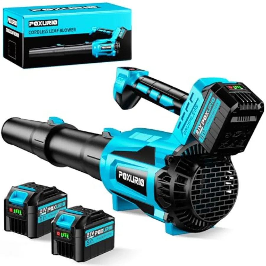 Аккумуляторная воздуходувка для листьев 700CFM с 6 режимами скорости, 21В, мощная, с 2 аккумуляторами 5.0Ач и зарядным устройством, легкая, на аккумуляторе
Аккумуляторная воздуходувка для листьев 700CFM с 6 режимами скорости, 21В, мощная, с 2 аккумуляторами 5.0Ач и зарядным устройством, легкая, на аккумуляторе