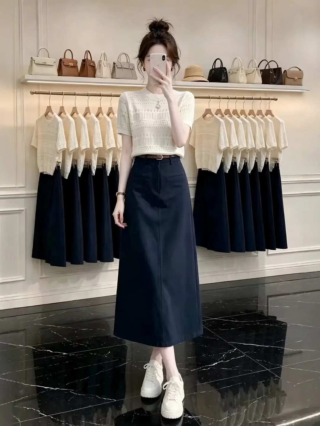Salt Series Summer Fashion Women's Knitted Hollow out Short Sleeve Top High Waist Skirt Two Piece Set Breathable Casual ...
Salt Series Summer Fashion Women's Knitted Hollow out Short Sleeve Top High Waist Skirt Two Piece Set Breathable Casual ...