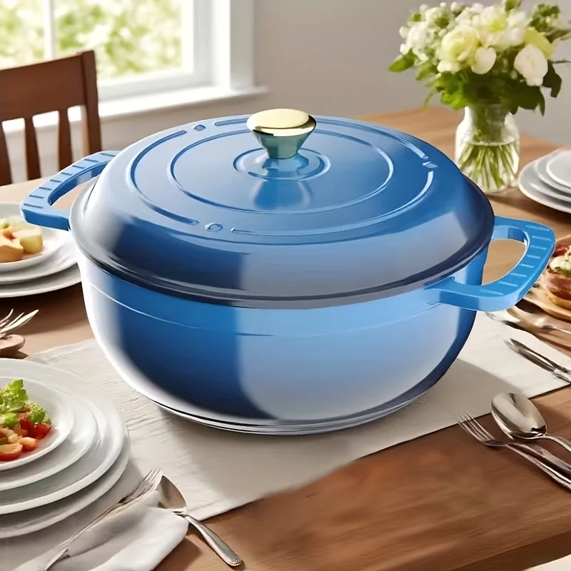 Cast Iron Dutch Oven Pot, Enameled Pot With A Lid, Ideal For Braising, Roasting, Baking, Soups, Stews - Home & Professional Kitc
Cast Iron Dutch Oven Pot, Enameled Pot With A Lid, Ideal For Braising, Roasting, Baking, Soups, Stews - Home & Professional Kitc