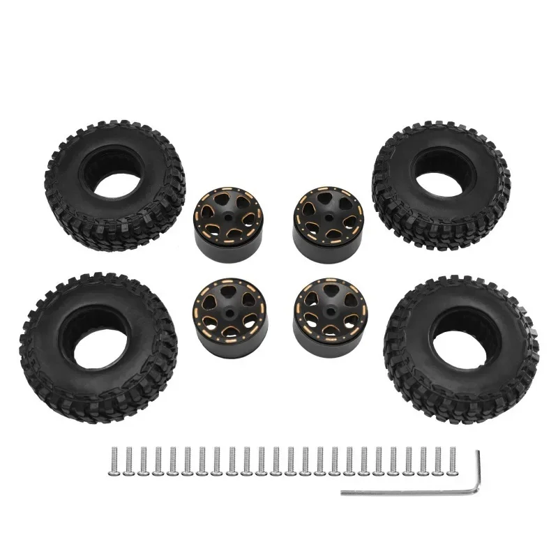FOR Black Coating Brass 1.0" Beadlock Wheel Tires Set for 1/24 1/18 RC Crawler Car Axial SCX24 AX24 TRX4M FCX24
FOR Black Coating Brass 1.0" Beadlock Wheel Tires Set for 1/24 1/18 RC Crawler Car Axial SCX24 AX24 TRX4M FCX24