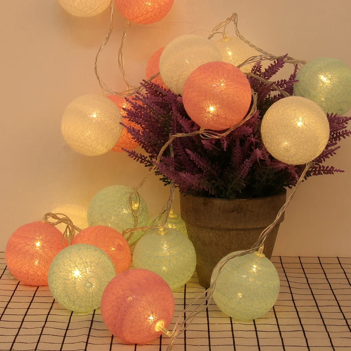 20 Blue Cotton Ball String Lights 21m Eu Plug for Christmas Wedding Party Garden Festive Decor Low Consumption
20 Blue Cotton Ball String Lights 21m Eu Plug for Christmas Wedding Party Garden Festive Decor Low Consumption