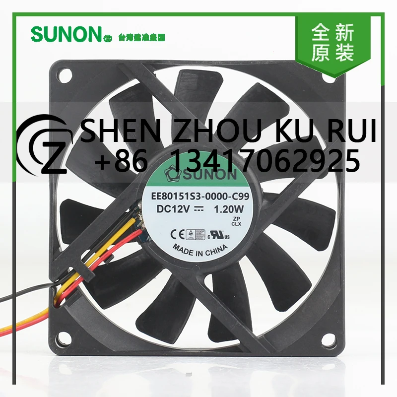 Original Sunon 5V 24V 48V DC12V 1.20W8015large screen chassis Quiet 3/4-wire EE80151S3-0000-C99/ EF80151S1-Q000-S99cooling fan
Original Sunon 5V 24V 48V DC12V 1.20W8015large screen chassis Quiet 3/4-wire EE80151S3-0000-C99/ EF80151S1-Q000-S99cooling fan