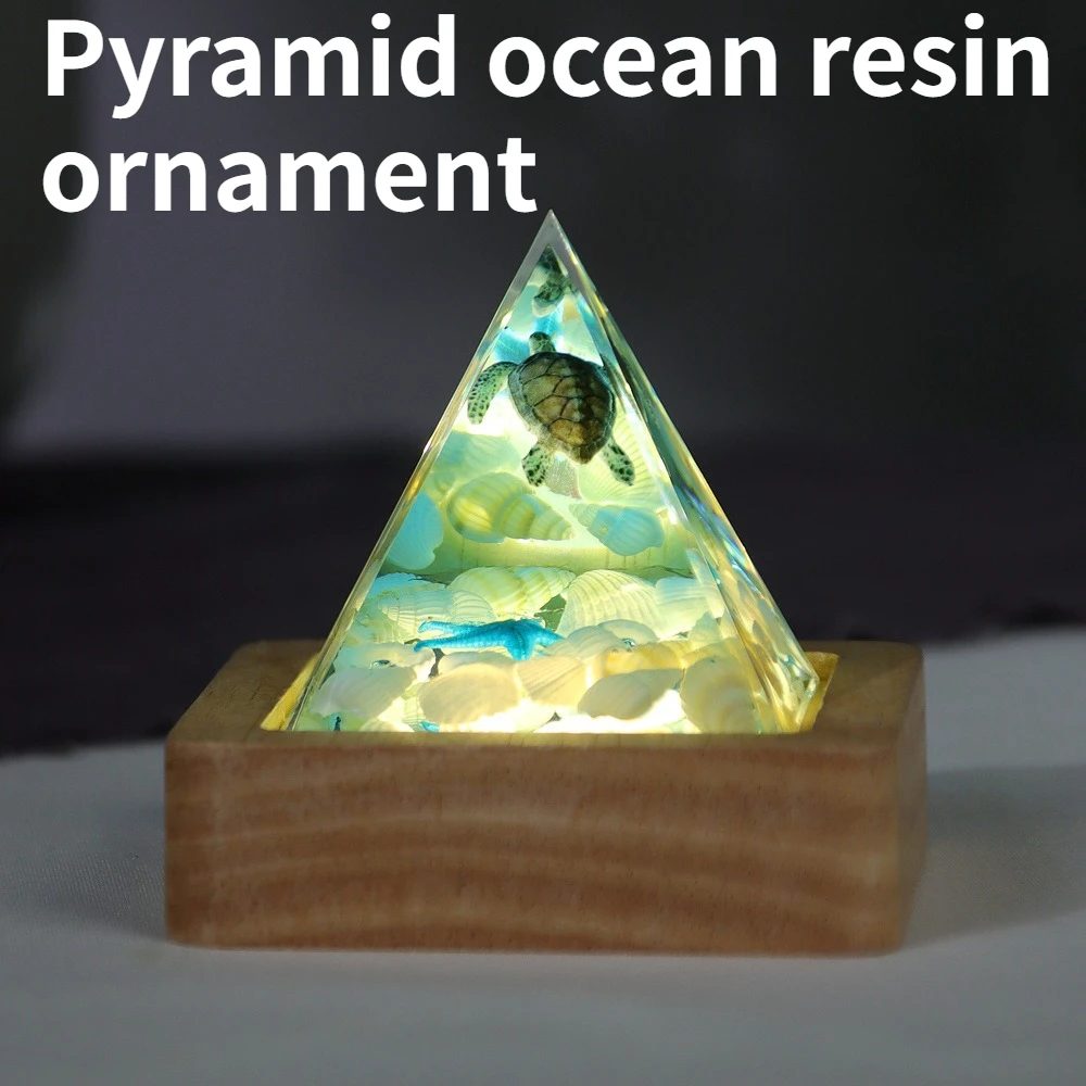 Ocean Series Micro Landscape Pyramid Cone Resin Crafts Night Light Desktop Ornament Gift
Ocean Series Micro Landscape Pyramid Cone Resin Crafts Night Light Desktop Ornament Gift