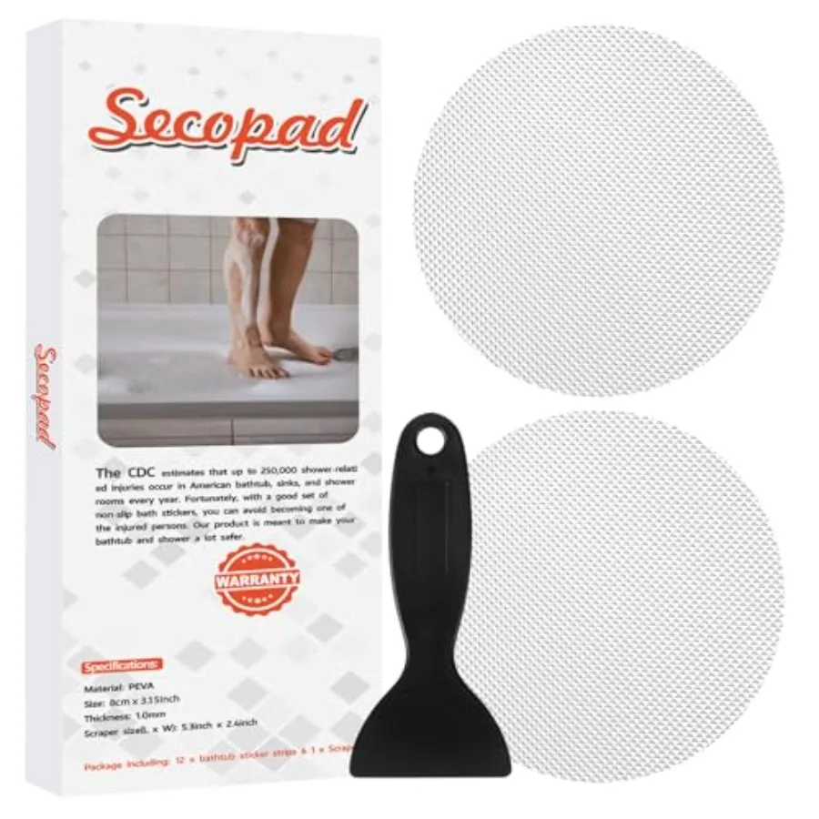 Original Bathtub Non-Slip Stickers for Tub and Shower Floor, Strong Anti-Slip Shower Stickers with Scraper Ideal for Families w
Original Bathtub Non-Slip Stickers for Tub and Shower Floor, Strong Anti-Slip Shower Stickers with Scraper Ideal for Families w