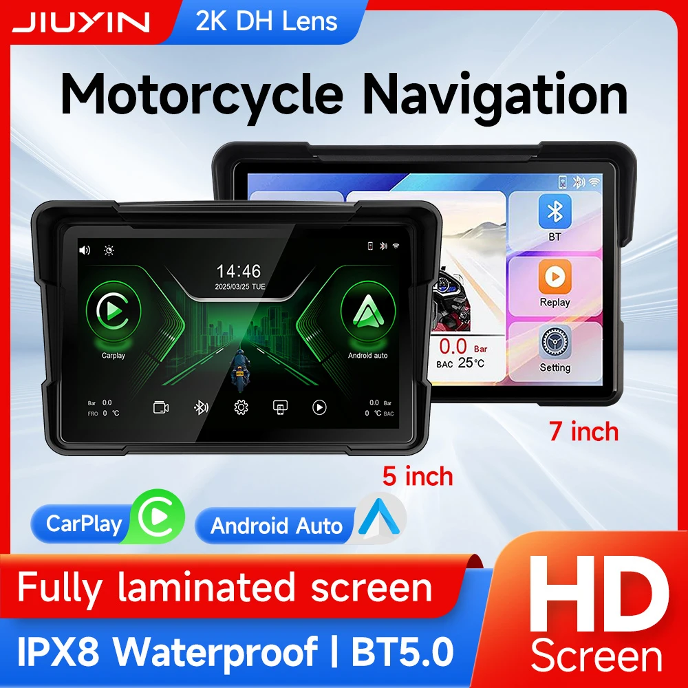 2026 Motorcycle GPS Navigation 5/7 inch 2K HD Recorder Wireless CarPlay Android Auto Multimedia Player IP67 Waterproof Screen
2026 Motorcycle GPS Navigation 5/7 inch 2K HD Recorder Wireless CarPlay Android Auto Multimedia Player IP67 Waterproof Screen