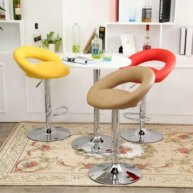 Leather Adjustable Bar Chairs with Back Support Minimalist Vintage Chairs Luxury Swivel Sillas Para Comedor Restaurant Furniture
Leather Adjustable Bar Chairs with Back Support Minimalist Vintage Chairs Luxury Swivel Sillas Para Comedor Restaurant Furniture
