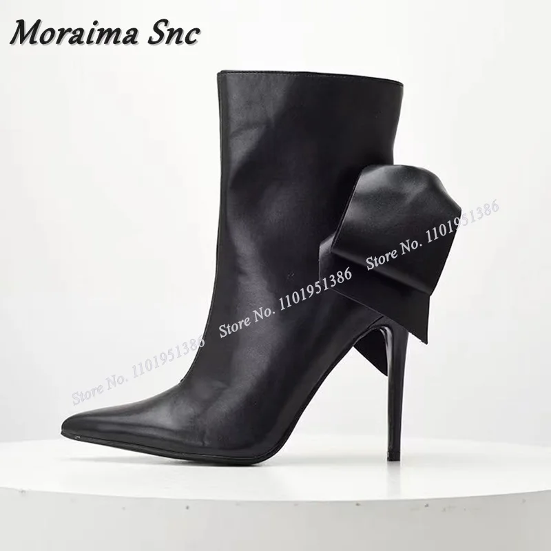 Moraima Snc Black Back Bow Knot Ankle Boots Side Zipper Solid Pointed Toe Thin Heel Shoes for Women High Heels Zapatillas Mujer
Moraima Snc Black Back Bow Knot Ankle Boots Side Zipper Solid Pointed Toe Thin Heel Shoes for Women High Heels Zapatillas Mujer