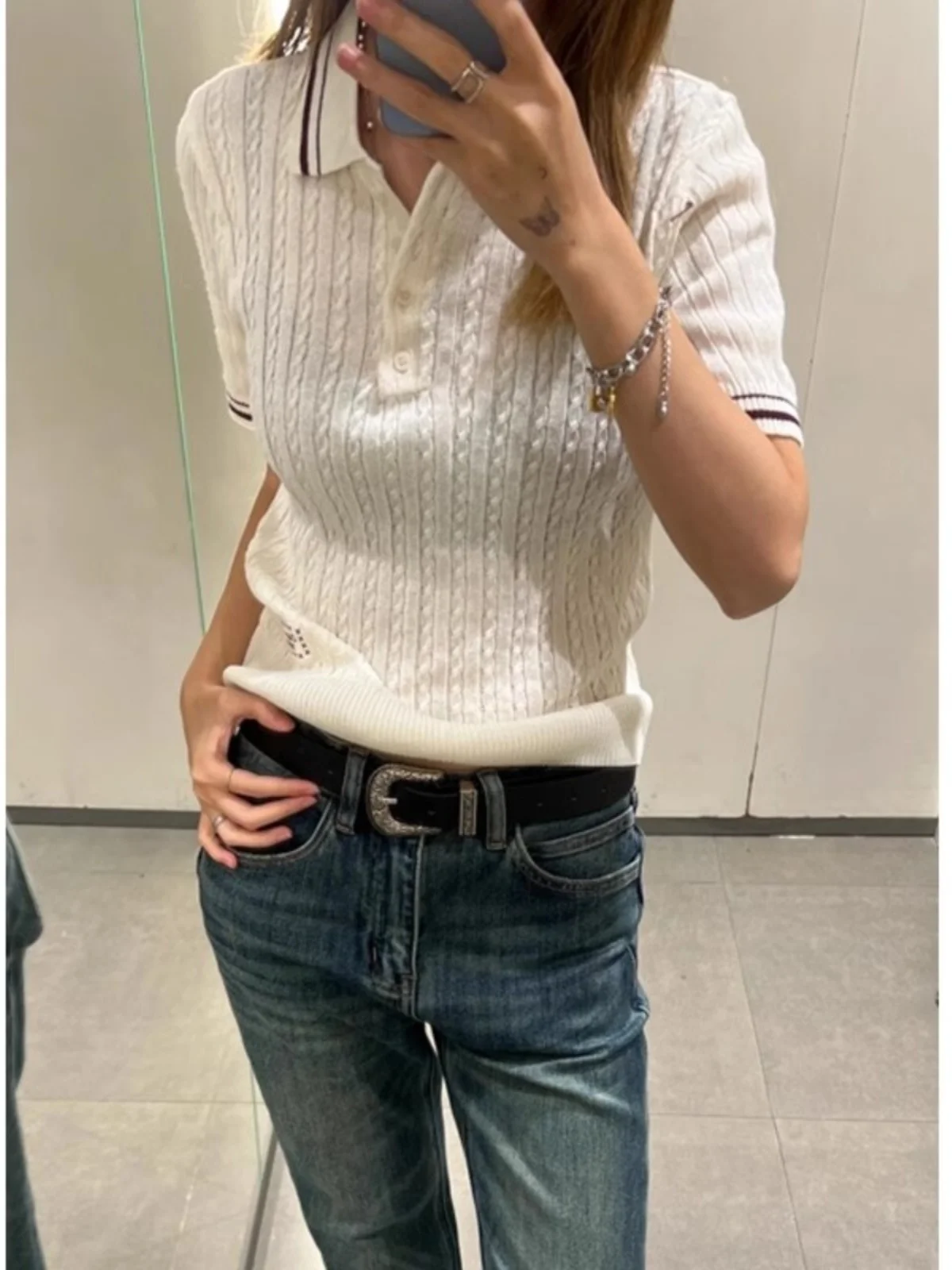 Women's Commuter Ribbed Eight-Strand ort-Sve Turn-down Collar irt Knitted Top Sweet Sle Slim Fit Cotton 2024 Au...
Women's Commuter Ribbed Eight-Strand ort-Sve Turn-down Collar irt Knitted Top Sweet Sle Slim Fit Cotton 2024 Au...