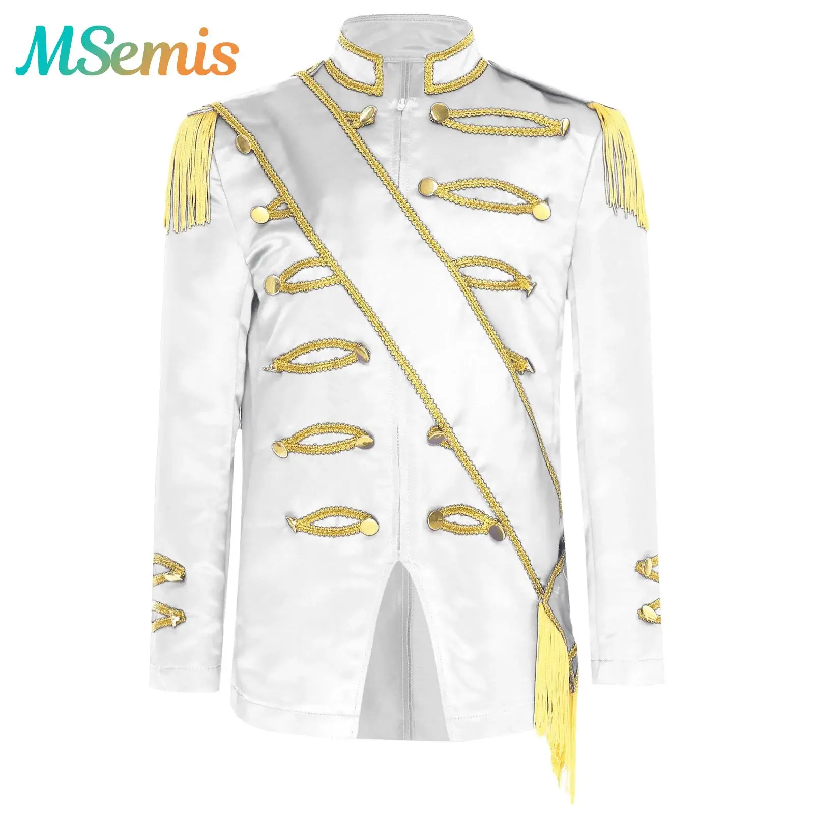 Girls Boys Circus Ringmaster Royal Guard Hippy Medieval Tassel Outerwear Drum Band Major Uniform Pepper Halloween Costume
Girls Boys Circus Ringmaster Royal Guard Hippy Medieval Tassel Outerwear Drum Band Major Uniform Pepper Halloween Costume