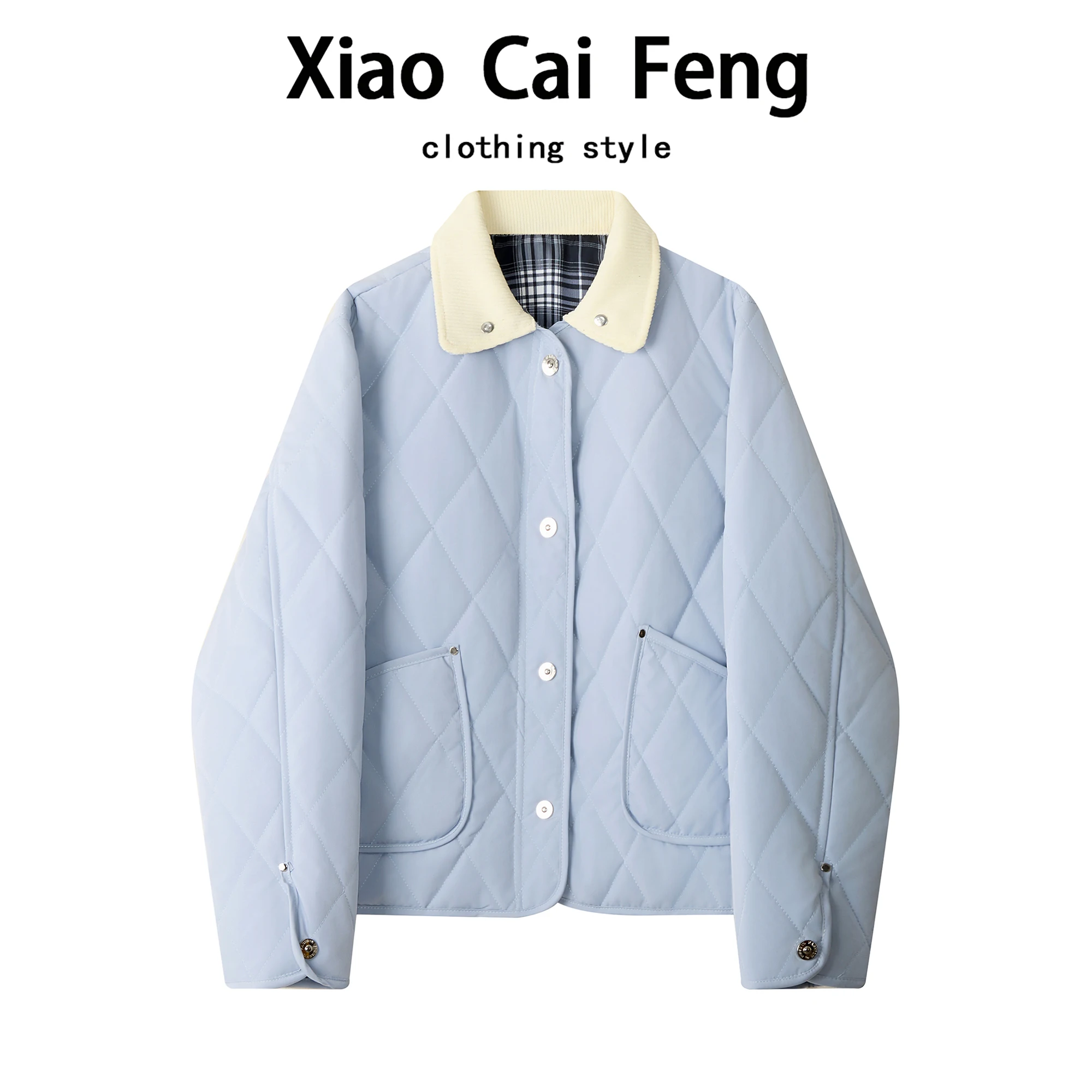 Blue Plaid Patchwork Corduroy Collar Cotton Jaet Women Winter 2025 New Korean Sle Casual Warm Trendy Cotton Coat
Blue Plaid Patchwork Corduroy Collar Cotton Jaet Women Winter 2025 New Korean Sle Casual Warm Trendy Cotton Coat