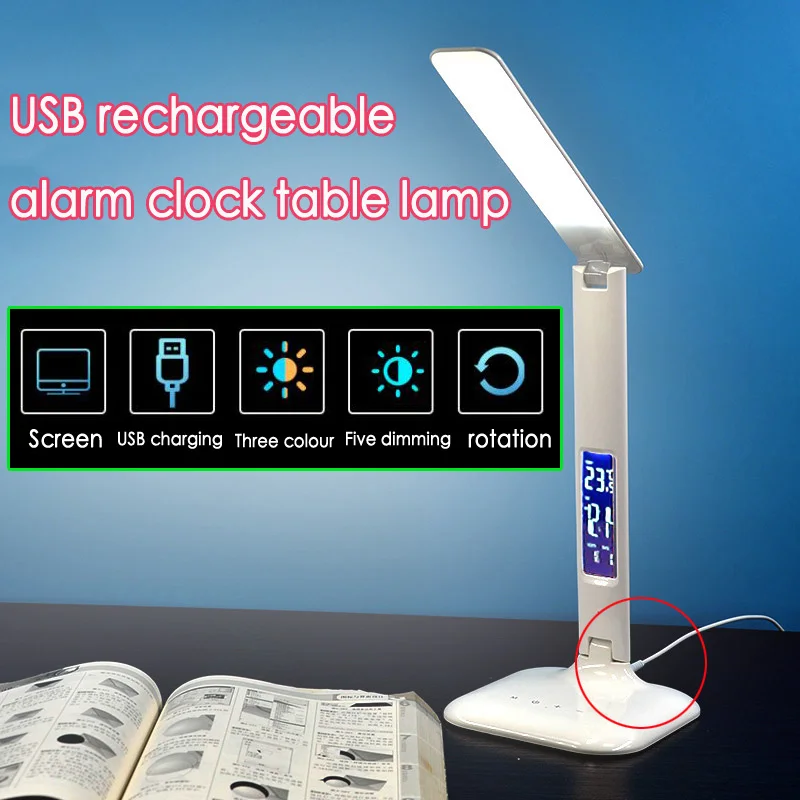 Led Desk Clock Table Folding Touch Screen Smart Lamp Usb Rechargeable Wireless Reading Home Office Desks Lighting Night Light
Led Desk Clock Table Folding Touch Screen Smart Lamp Usb Rechargeable Wireless Reading Home Office Desks Lighting Night Light