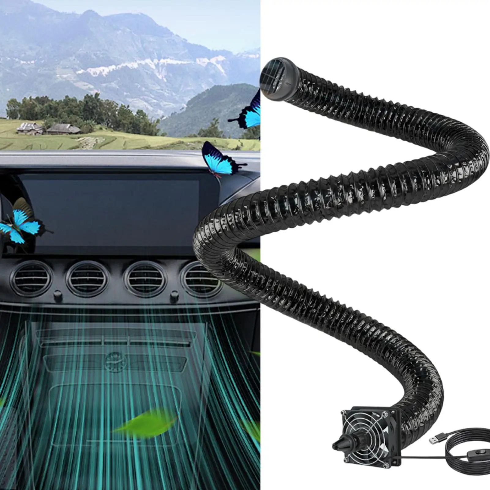 AC Vent Extender For Car Back Seat Extends Up To 9.84ft Universal Heat-Resistant Auto AC Vent Extender For Kids Pets SUV Truck
AC Vent Extender For Car Back Seat Extends Up To 9.84ft Universal Heat-Resistant Auto AC Vent Extender For Kids Pets SUV Truck