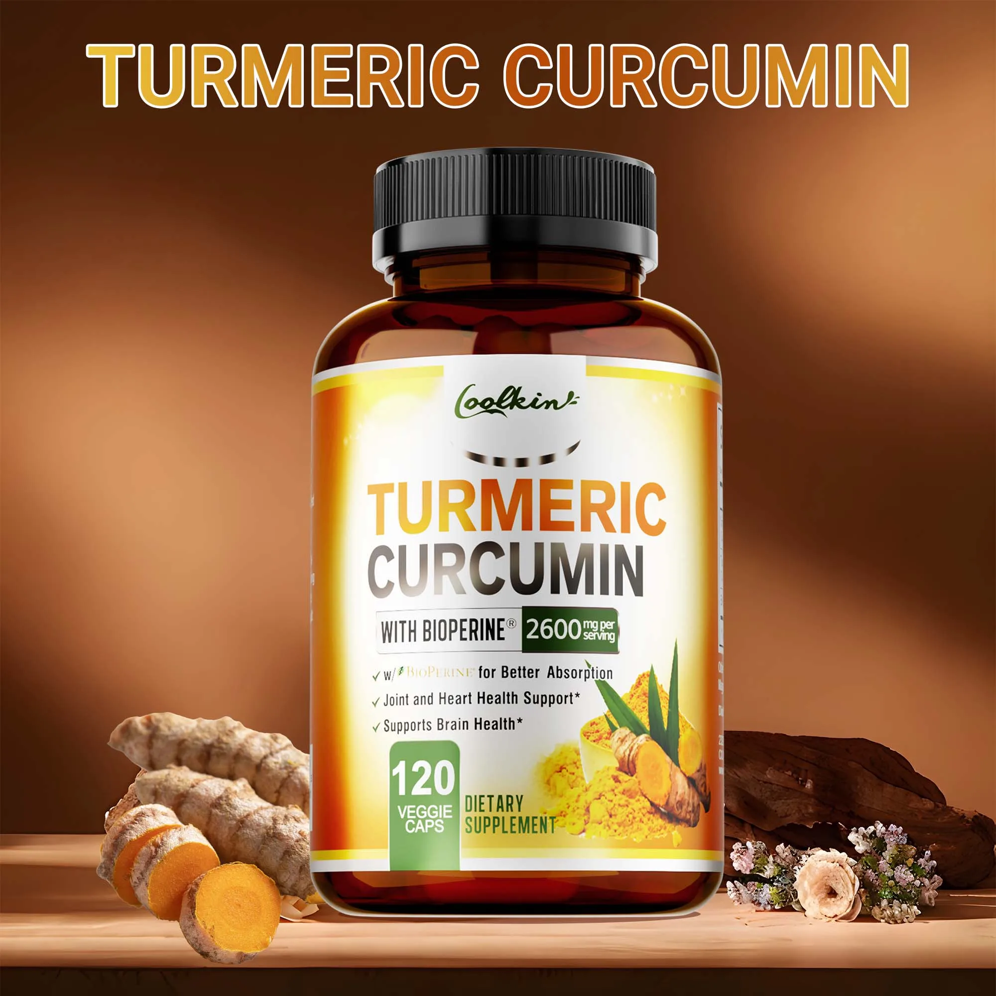 Turmeric Curcumin Capsules - Anti-Inflammatory, Improves Absorption, Helps Maintain Heart and Joint Health, Boosts Energy Levels
Turmeric Curcumin Capsules - Anti-Inflammatory, Improves Absorption, Helps Maintain Heart and Joint Health, Boosts Energy Levels