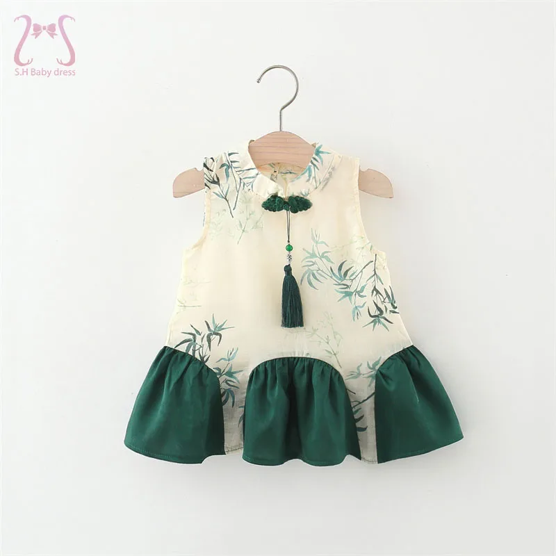 Toddler Chinese Style Baby Girl Dress Elegant Bamboo Sleeveless Children Dresses Fashion Kids' Costumn 0-3 Y Soft Infant Clothes
Toddler Chinese Style Baby Girl Dress Elegant Bamboo Sleeveless Children Dresses Fashion Kids' Costumn 0-3 Y Soft Infant Clothes