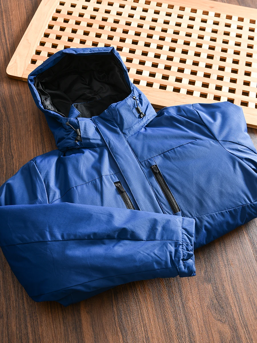 Waterproof Cotton Jacket Men's Outdoor Warm Hat Coat Winter Fashion Casual Loose Fit Polyester Fiber Zipper Pocket
Waterproof Cotton Jacket Men's Outdoor Warm Hat Coat Winter Fashion Casual Loose Fit Polyester Fiber Zipper Pocket