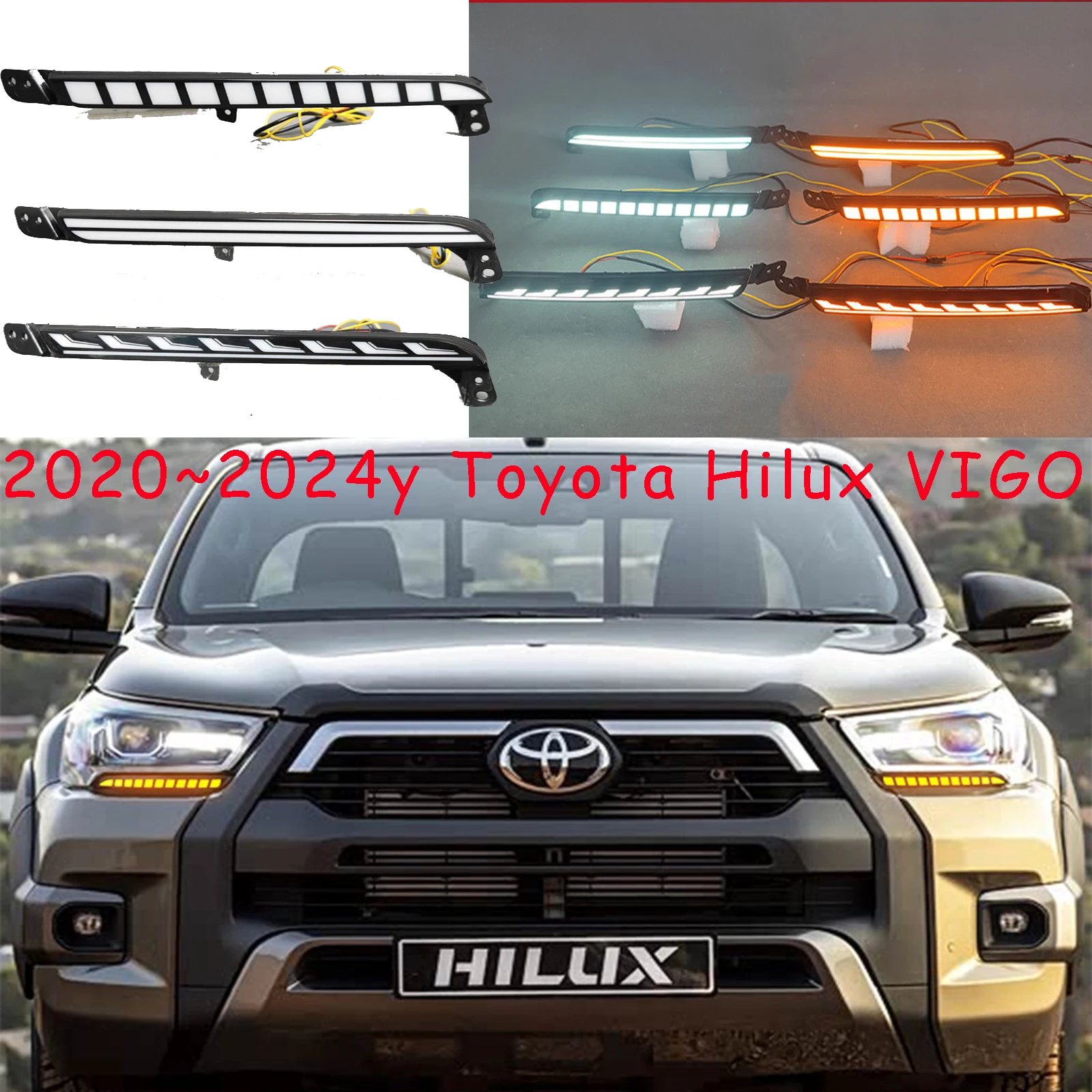 car bumper Revo Rocco headlamp for Toyota vigo hilux headlight 2020~2024y LED DRL Hilux vigo daytime running light head light
car bumper Revo Rocco headlamp for Toyota vigo hilux headlight 2020~2024y LED DRL Hilux vigo daytime running light head light