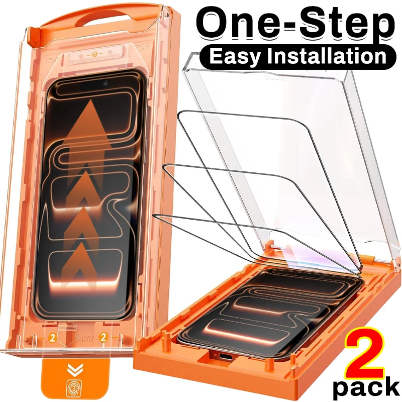 For IPhone 17 ProMax/17 Pro/17 Air Easy To Install Tempered Glass Screen Protectors HD Clear Films for IPhone 17 17Pro 17Air
For IPhone 17 ProMax/17 Pro/17 Air Easy To Install Tempered Glass Screen Protectors HD Clear Films for IPhone 17 17Pro 17Air