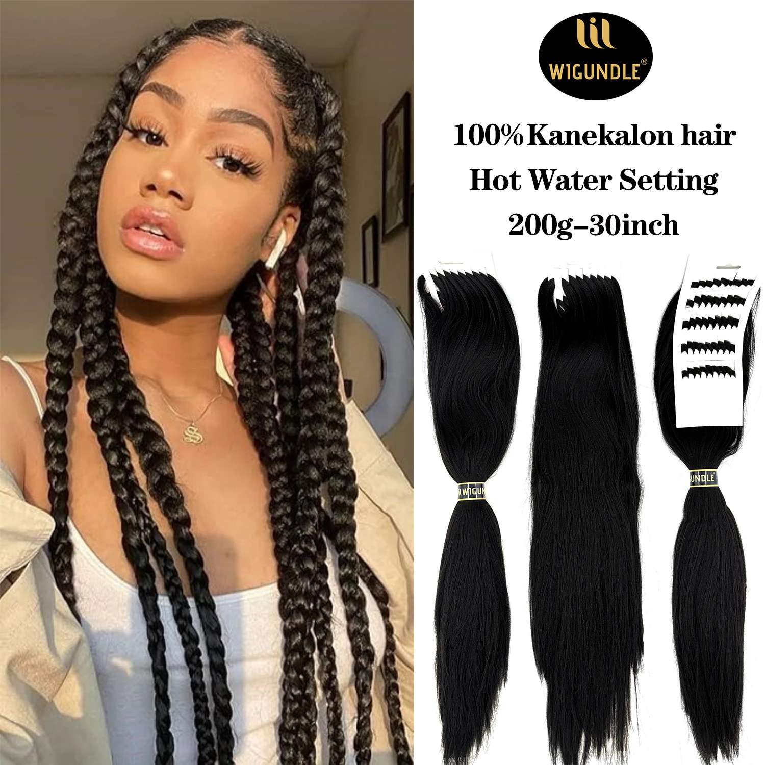 Kanekalon Pre Stretched Woven Hair Extension 30 Inch Knot Free Box Braid Professional Synthetic Crochet Woven Natural EZ Braid
Kanekalon Pre Stretched Woven Hair Extension 30 Inch Knot Free Box Braid Professional Synthetic Crochet Woven Natural EZ Braid
