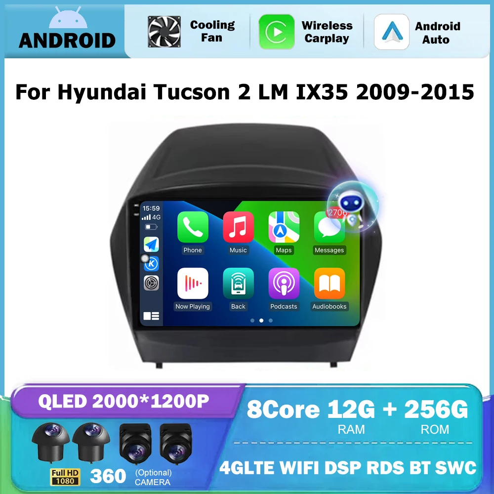 For Hyundai Tucson 2 LM IX35 2009-2015 4G WIFI Android Auto Radio Multimedia Video Player Navigation GPS No 2din Wireles Carplay
For Hyundai Tucson 2 LM IX35 2009-2015 4G WIFI Android Auto Radio Multimedia Video Player Navigation GPS No 2din Wireles Carplay