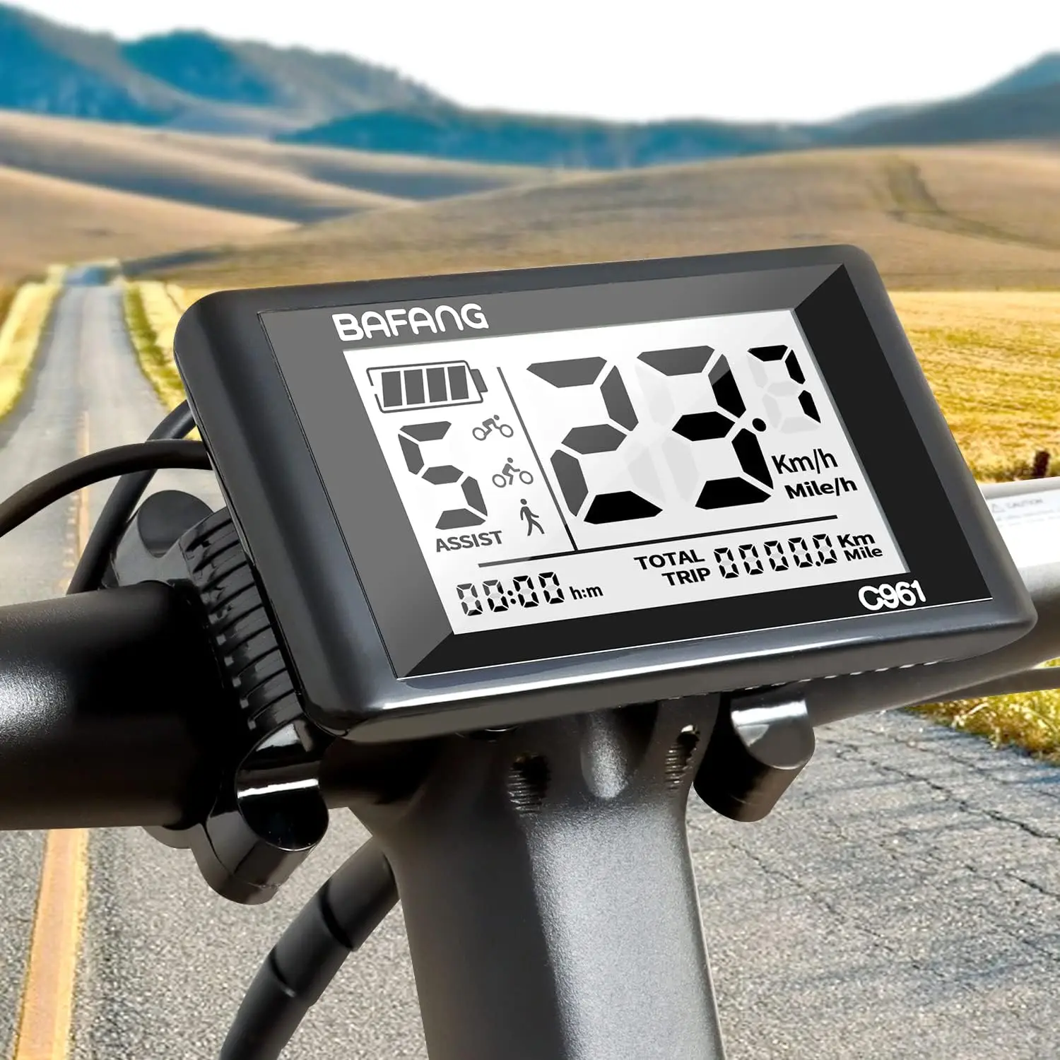 Дисплей eBike C961 для электровелосипедов с моторами BAFANG BBS01B, BBS02B, BBSHD, компьютер для электровелосипеда с протоколом PAS UART
Дисплей eBike C961 для электровелосипедов с моторами BAFANG BBS01B, BBS02B, BBSHD, компьютер для электровелосипеда с протоколом PAS UART