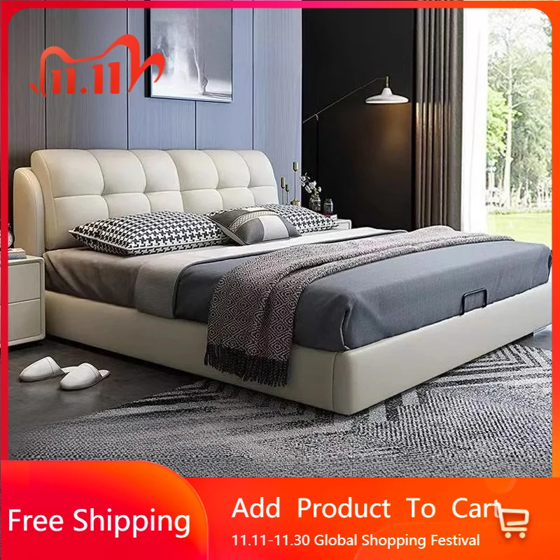 Minimalist Aesthetics Bed Fashionable Confortable Princess Nightstands Designer High Quality Bed Heighten Vintage Lit Furniture
Minimalist Aesthetics Bed Fashionable Confortable Princess Nightstands Designer High Quality Bed Heighten Vintage Lit Furniture