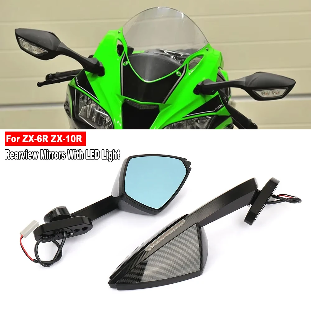 For Kawasaki Ninja 400 NINJA 650 ZX6R ZX-6R ZX10R ZX 10R New Motorcycle Rearview Mirror LED Turn Signal Side Mirrors
For Kawasaki Ninja 400 NINJA 650 ZX6R ZX-6R ZX10R ZX 10R New Motorcycle Rearview Mirror LED Turn Signal Side Mirrors