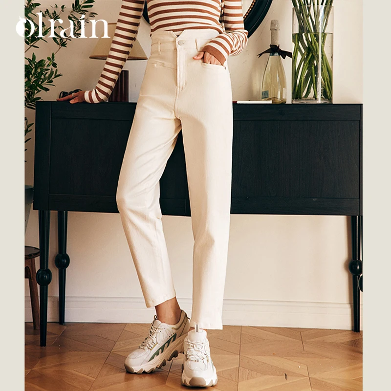 OLrain Women's French Style High Waist Jeans 2026 Autumn Cotton Denim Harem Pants Elegant Casual Straight Trousers O23CA68998
OLrain Women's French Style High Waist Jeans 2026 Autumn Cotton Denim Harem Pants Elegant Casual Straight Trousers O23CA68998
