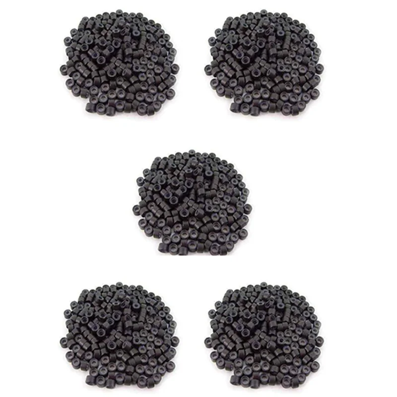 KIKI 1000 PCS 5Mm Dark Brown Color Silicone Lined Micro-Rings Links Beads For I Bond Stick Tip Feather Hair Extensions
KIKI 1000 PCS 5Mm Dark Brown Color Silicone Lined Micro-Rings Links Beads For I Bond Stick Tip Feather Hair Extensions