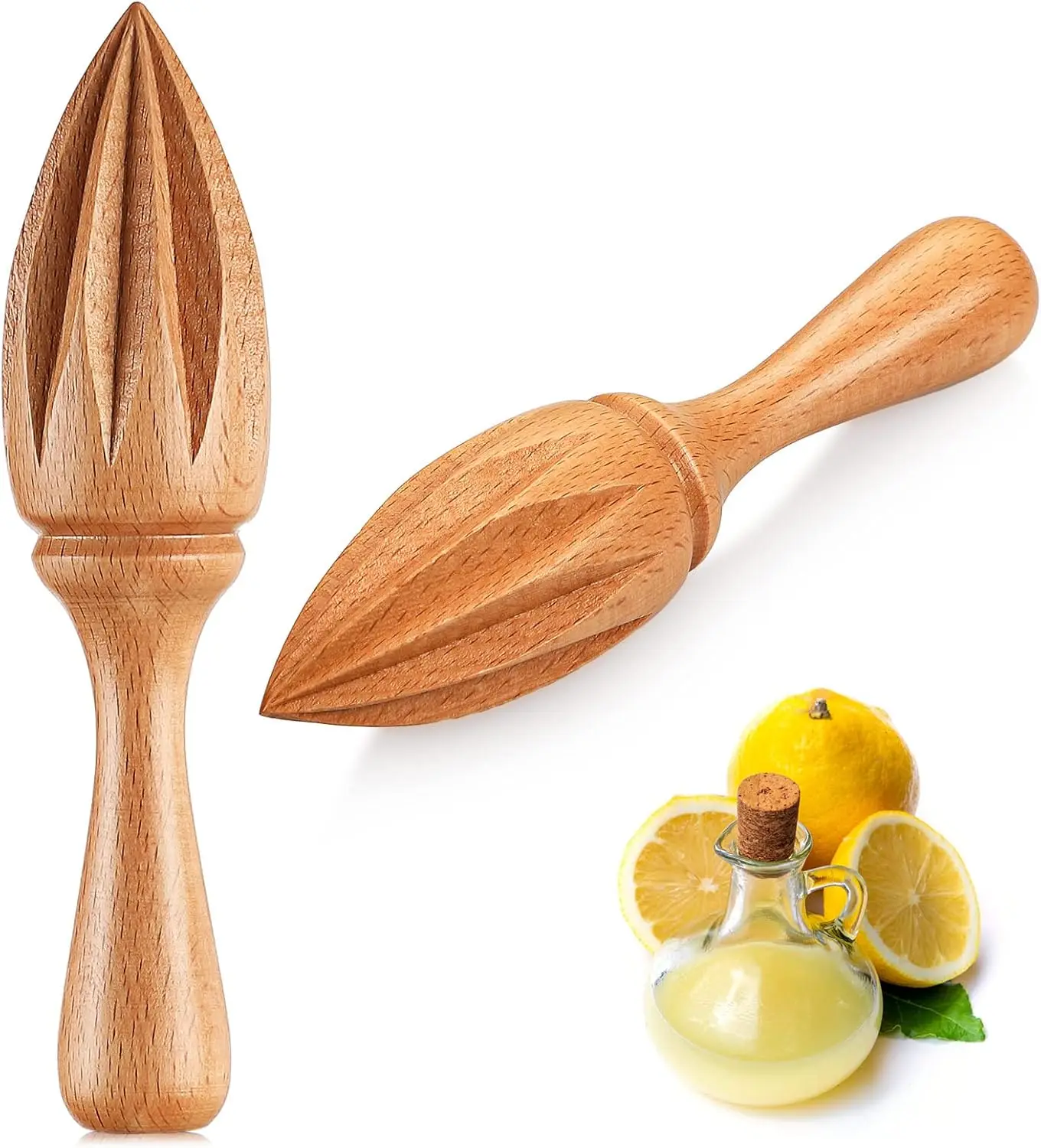 Wooden Citrus Reamer, 2-Pack Hand Juicer for Lemon, Lime, Orange, Easy to Hold Kitchen Tool
Wooden Citrus Reamer, 2-Pack Hand Juicer for Lemon, Lime, Orange, Easy to Hold Kitchen Tool