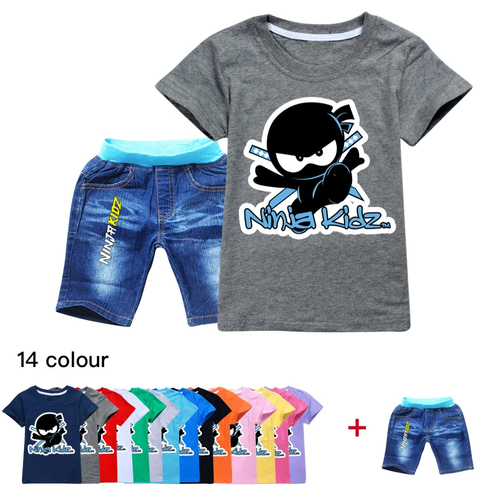 New Summer Cartoon Boys Ninja Kidz Clothes Kids 100% Cotton T-shirts Denim Shorts 2pcs Sets Cute Toddler Girls Outfit
New Summer Cartoon Boys Ninja Kidz Clothes Kids 100% Cotton T-shirts Denim Shorts 2pcs Sets Cute Toddler Girls Outfit