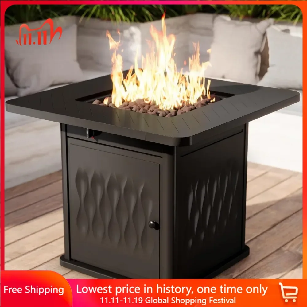 32'' Fire Pit Table with Magnetic Lid, Cover-Storage Basket & Lava Rock, 50,000 BTU, CSA Certified, Steel Propane Fire Pit Table
32'' Fire Pit Table with Magnetic Lid, Cover-Storage Basket & Lava Rock, 50,000 BTU, CSA Certified, Steel Propane Fire Pit Table