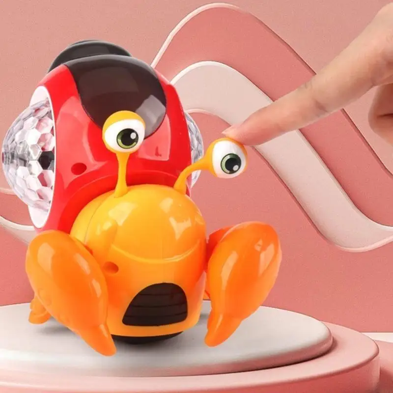 Automatic Moving Hermit Electric Animal Toy with Light Display Music Early Childhood Development Craw Learning Toy
Automatic Moving Hermit Electric Animal Toy with Light Display Music Early Childhood Development Craw Learning Toy