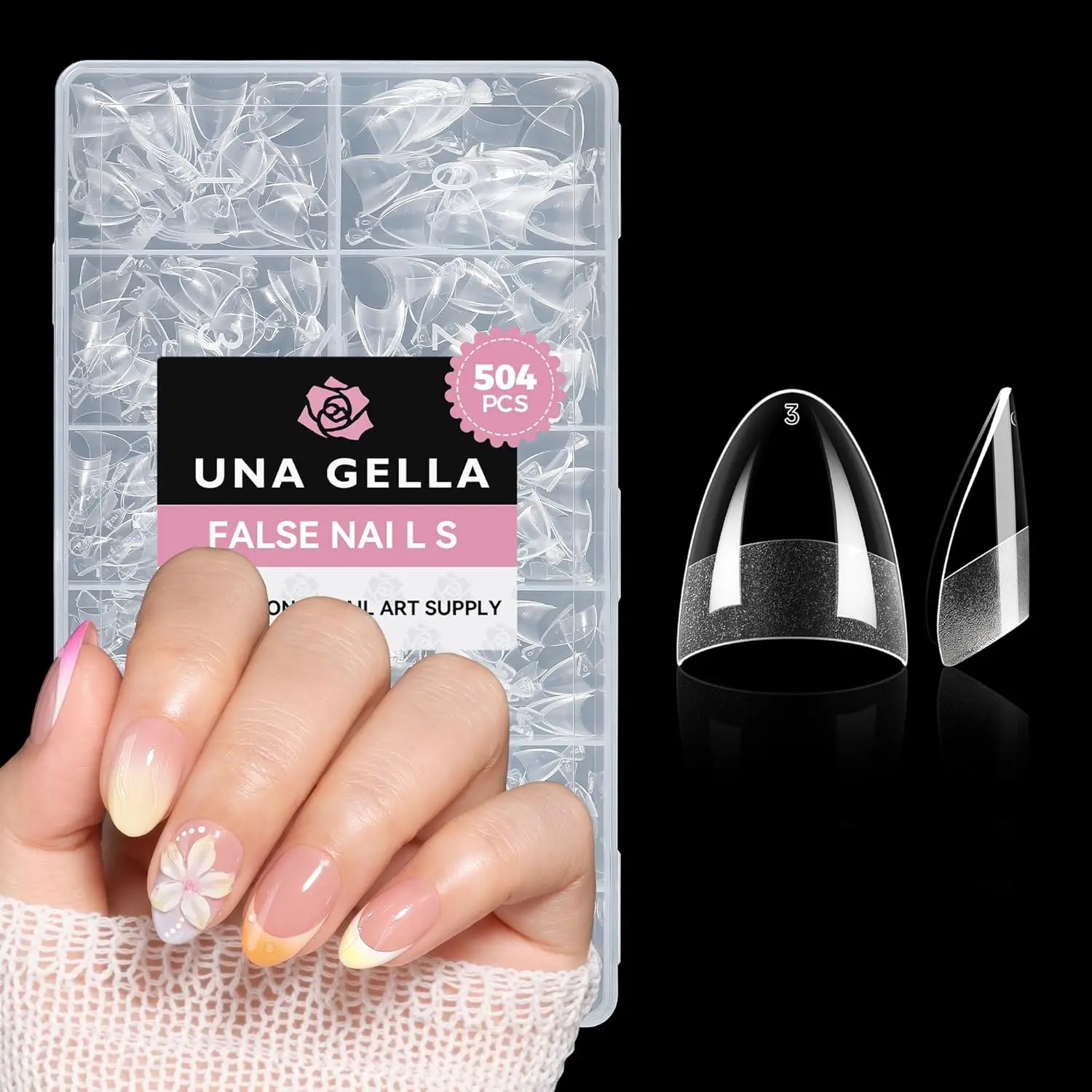 504Pcs Extra Short Almond Gel Nail Tips, Half Cover Pre-Etched 12 Sizes, Soft Press On Nails for DIY Home Nail Extension
504Pcs Extra Short Almond Gel Nail Tips, Half Cover Pre-Etched 12 Sizes, Soft Press On Nails for DIY Home Nail Extension