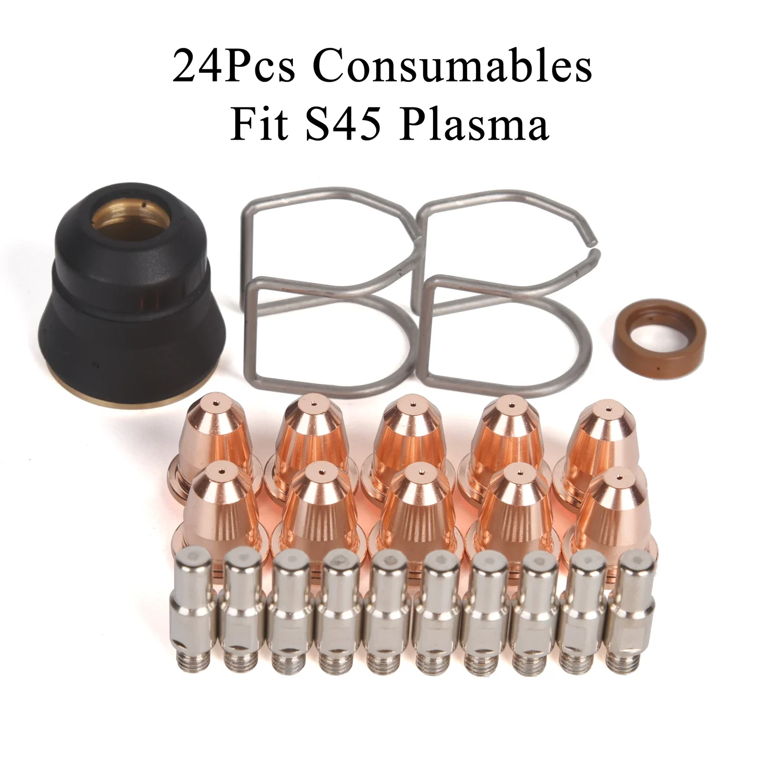 24Pcs/47Pcs S45 Plasma Torch Set Hand-held Desktop Cutter, Nozzle, Electrode Protection Cap Fit S45 Plasma Cutter Torch
24Pcs/47Pcs S45 Plasma Torch Set Hand-held Desktop Cutter, Nozzle, Electrode Protection Cap Fit S45 Plasma Cutter Torch